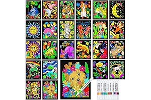 Zhanmai Pack of Fuzzy Velvet Coloring Posters