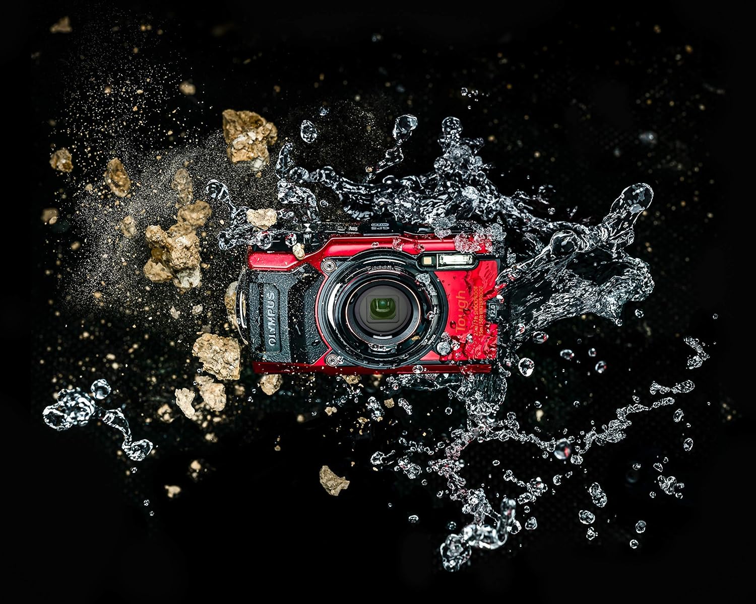 olympus tough tg 6 waterproof camera red renewed