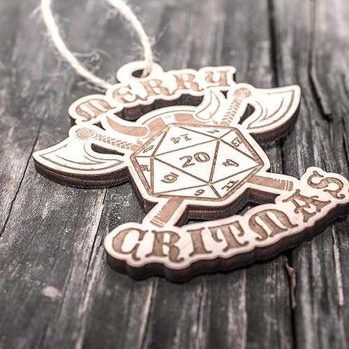 Miniatura 2 de Adorno - Merry Critmas - Madera Cruda 4x4in