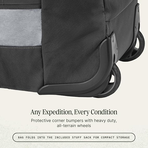 Eagle Creek Cargo Hauler Wheeled Duffel - Durable Duffel Bag for Travel - Easy Access Compartment - Deployable Backpack Straps - Lockable Zipper Opening - Charcoal - 130L