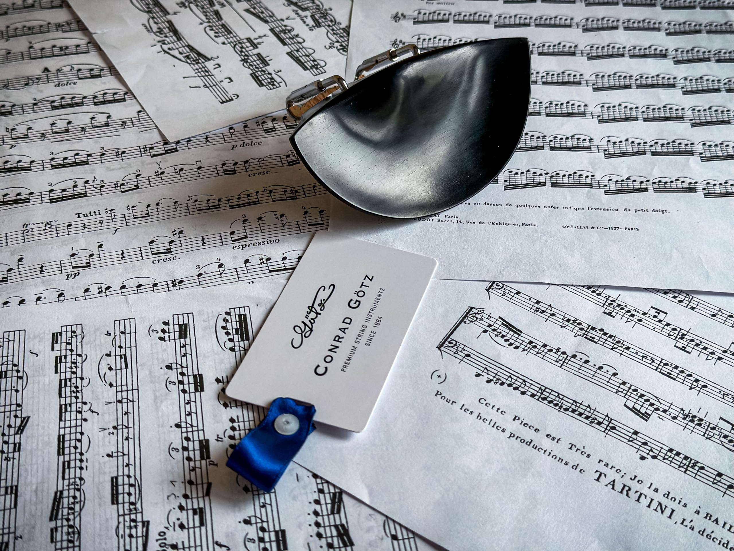 Conrad Gotz ZK4880 Chinrest Flesch per violino, ebano