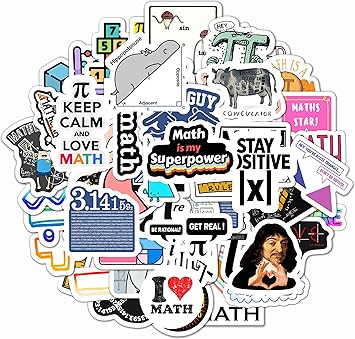 Amazon.com: 100Pcs Small Math Stickers for Students - Funny Math Gifts ...