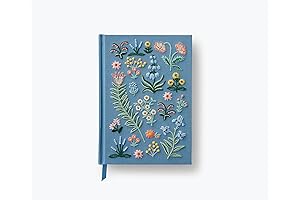 Riffle Paper Co. Embroidered Journal for Writing with 400 Ruled Pages