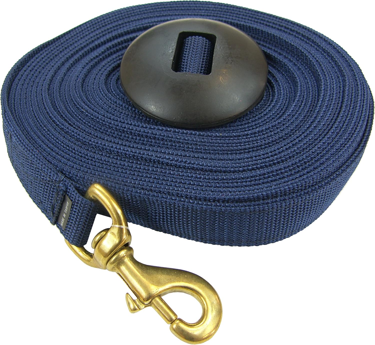 Lunge Line with Rubber Stopper 25' - Solid Brass Snap, Precision Equestrian Training and Exercise, Essential for Maximum Control