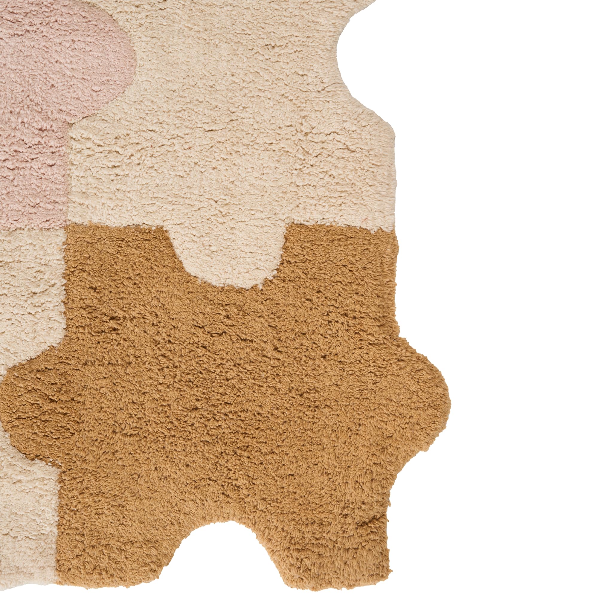Tappeto per bambini multicolore in cotone con motivo puzzle 90 x 120 cm