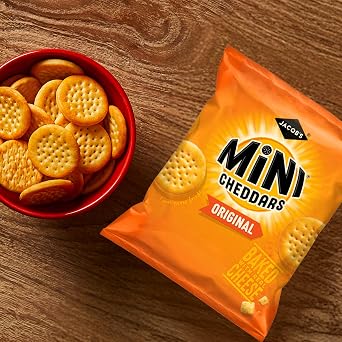 JACOB'S Mini Cheddars Original Multipack Crisps, 22 x 23 g Bags Per Pack