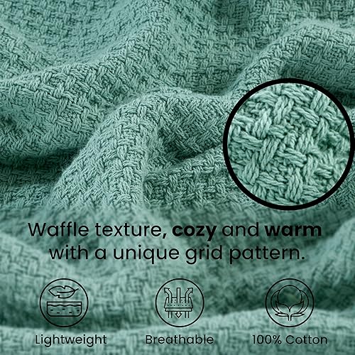 Miniatura 8 de HILLFAIR - Mantas de algodón, Algodón, Plateado, King