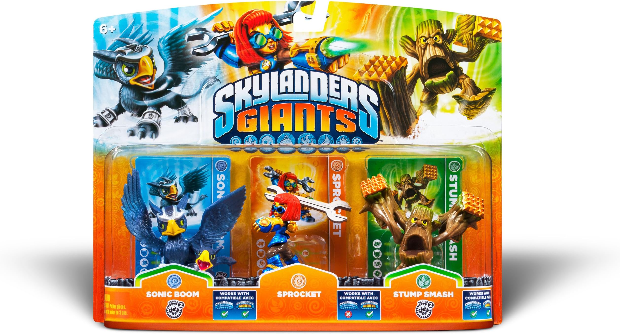 Activision Skylanders Giants 3 Pack Sonic Boom Sprocket Stump Smash