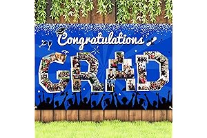Blue and Black Graduation Decorations 2023 | Personalized Banner Sign