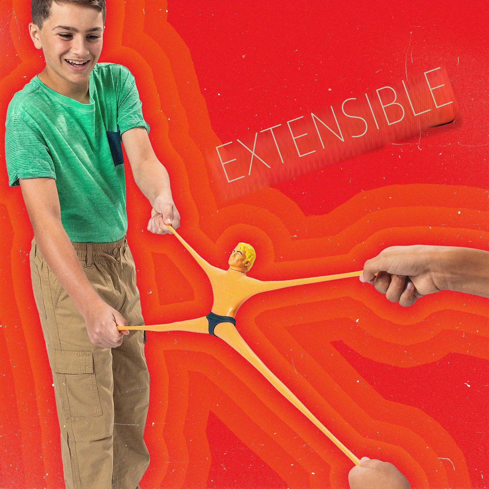 Basic Fun Stretch Armstrong Figura Retro Grande 25 cm – Juguete Extensible clásico