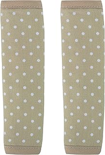 Protector de arneses reversibles para sillas de paseo, grupo 0 o maxicosi y silla de coche. Topitos camel