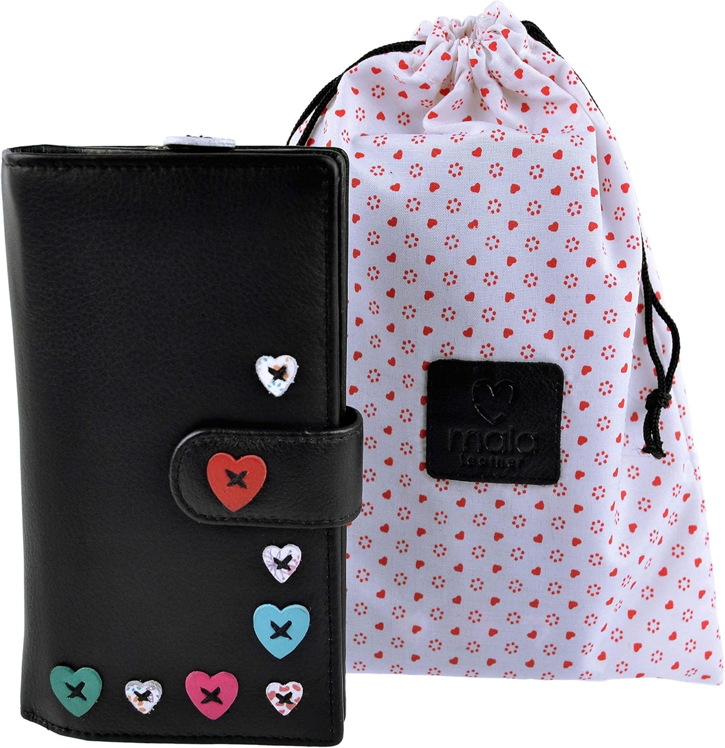 Mala Leather Women's Leather Tab Purse/Wallet Onesize Black