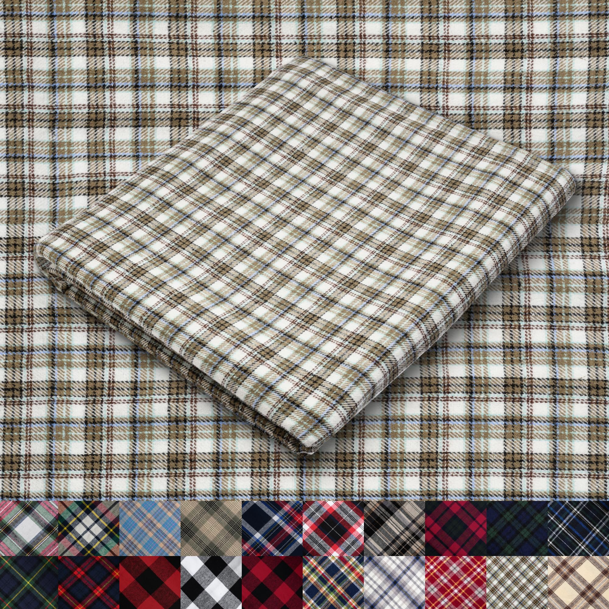 Pico Textiles 1 Yard Blue and Green Blackwatch Tartan Plaid Flannel Fabric - 60" Wide - 100% Cotton - Sold by The Yard - for Shirts, Scarves, Pajamas & Receiving Blankets — view 57