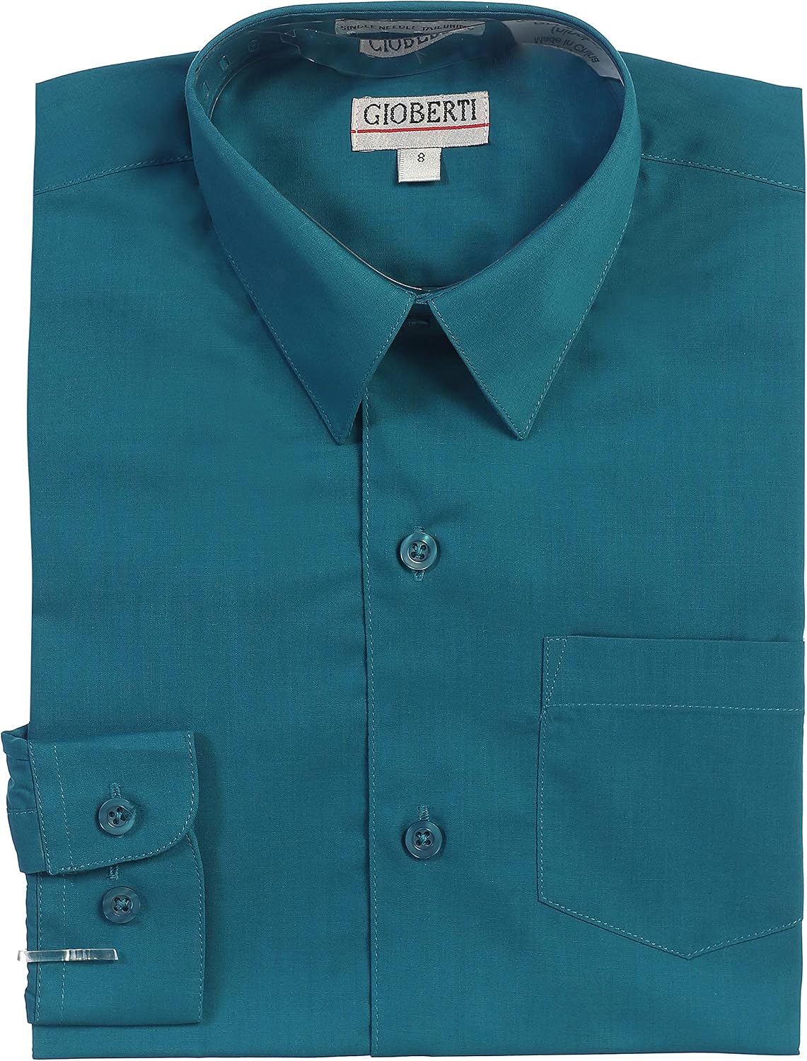 Gioberti Boys Long Sleeve Solid Dress Shirt