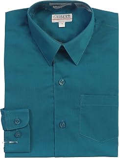 Gioberti Solid Dress Shirt Green