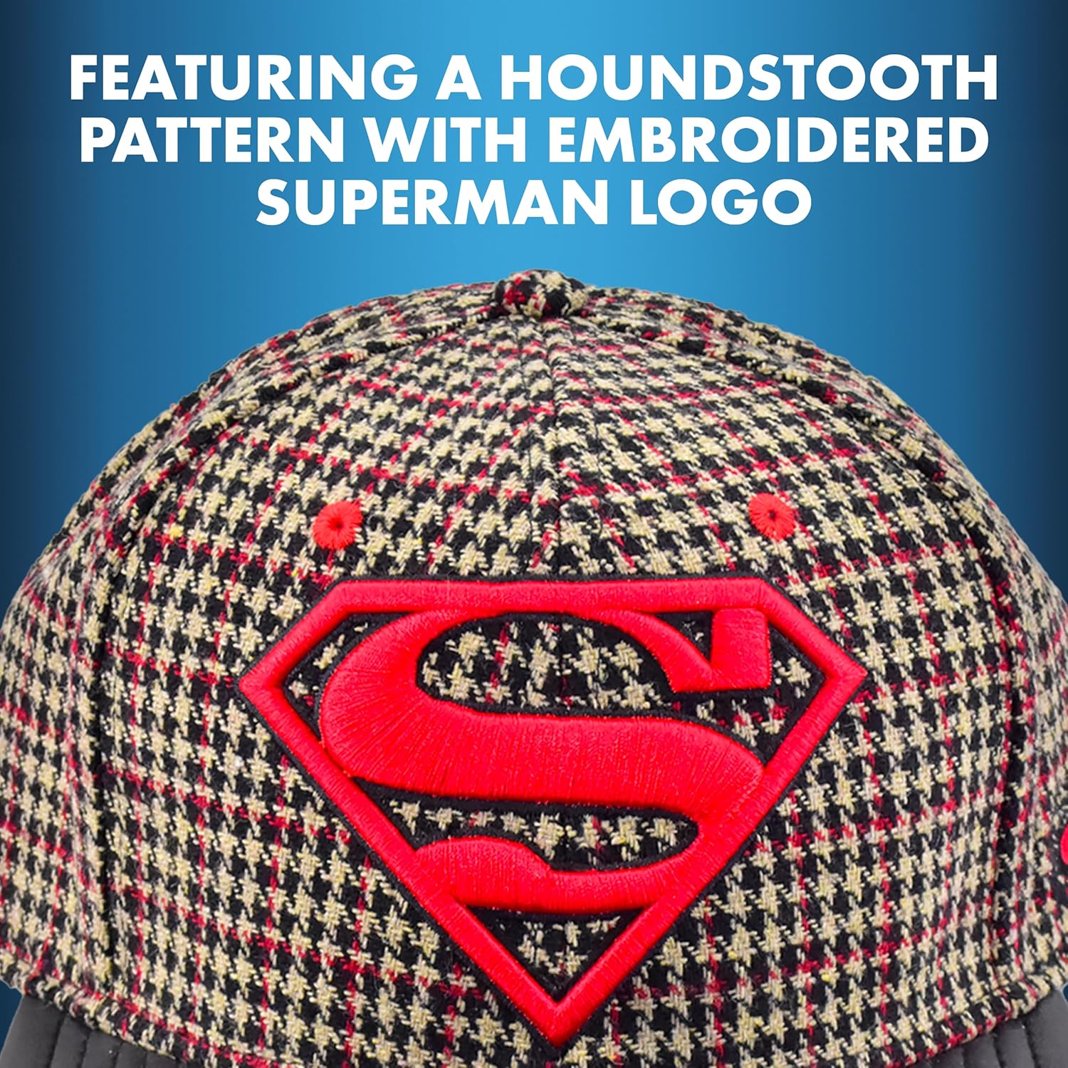 DC Comics Superman Baseball Cap, Adult Adjustable Dad Hat with Flat Brim for Men and Women, Brown, One Size - Image 3