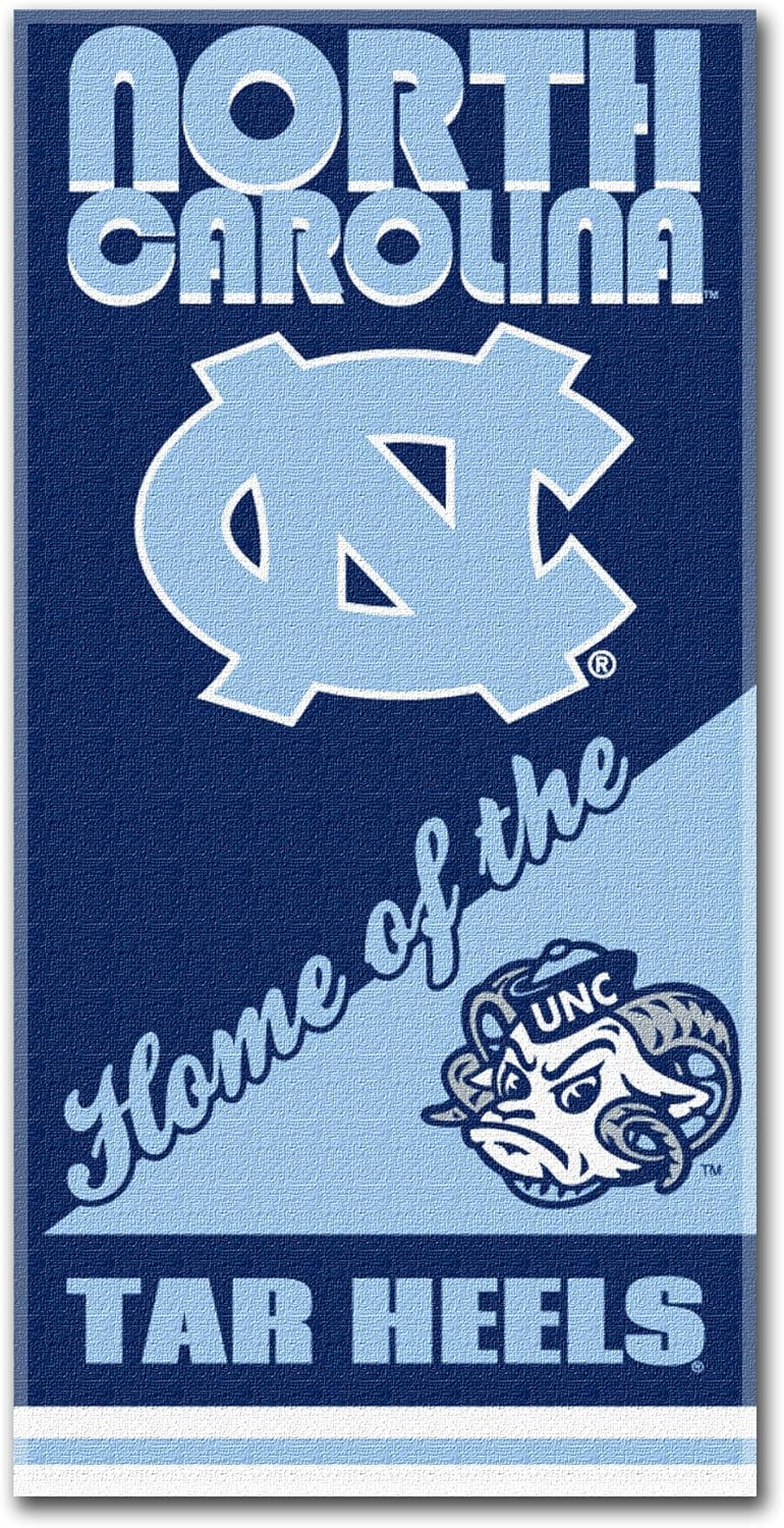 NCAA North Carolina Tar Heels Home Beach Towel, 28 x 58-Inch : Sports Fan Beach Towels : Sports & Outdoors