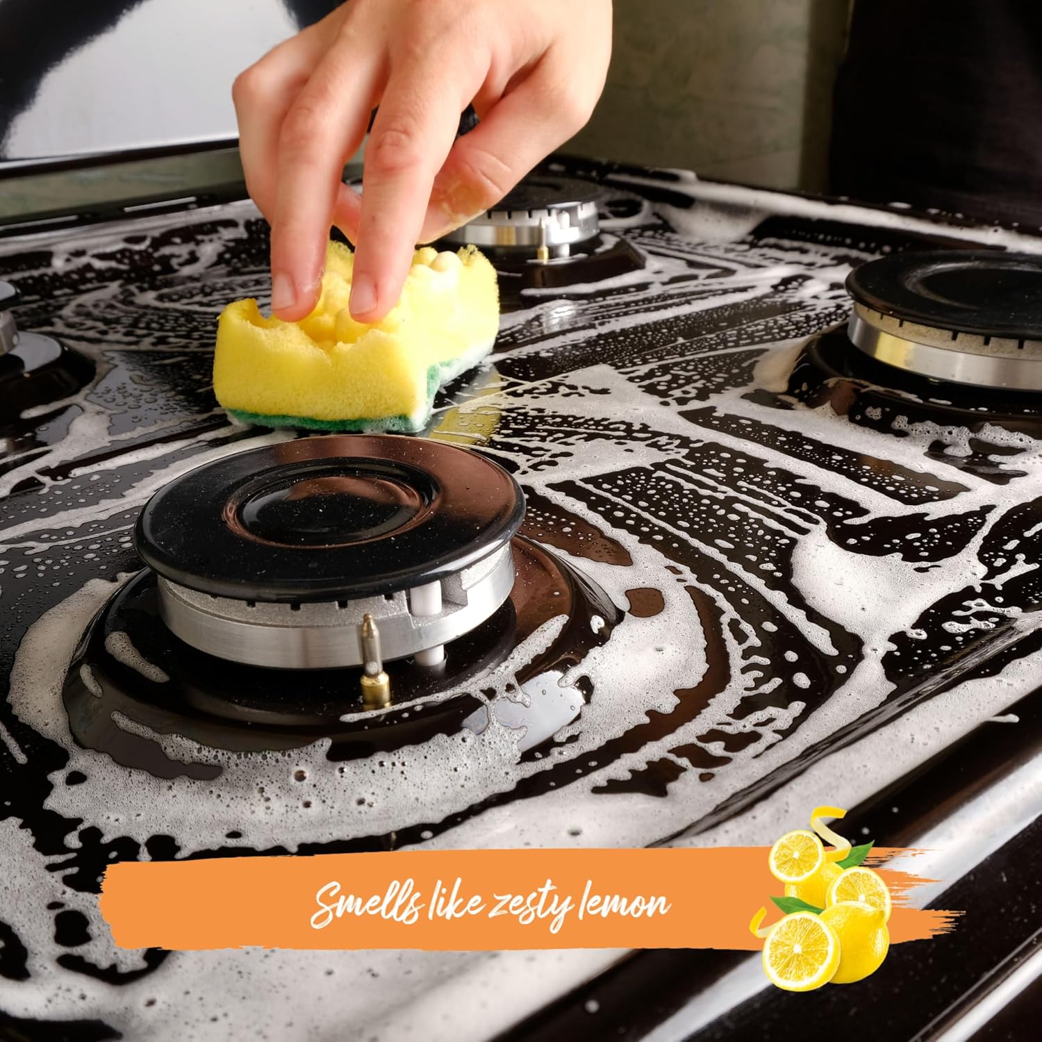 Astonish 500ml Specialist Hob Cleaner Zesty Lemon Cream for Electric Stovetops - Microwave Degreaser, Stove Surface Polish, Tough Grease Remover, Vegan Non Toxic Kitchen Scrub (Pack of 2) image 5