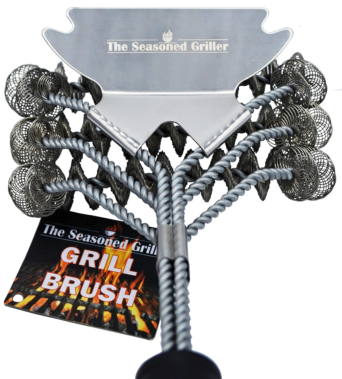 Seasoned Griller ExtraLong 18inch Grill Brush. ExtraWide 6inch