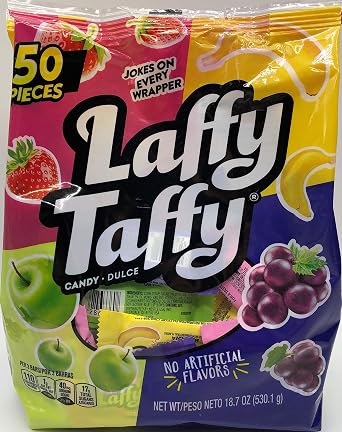 LAFFY TAFFY ASSORTED FRUIT CHEWY CANDY BAR RECTANGLE TAFFY 18.7 OZ - 0028000451361