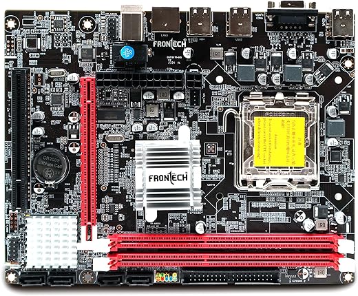 FRONTECH G41 Chipset Motherboard with 2xDDR3 RAM Slots LGA775 Supports Core 2 Quad/Core 2 Extreme/Duo/Pentium/Celeron Processors | 6+2 USB Ports,…