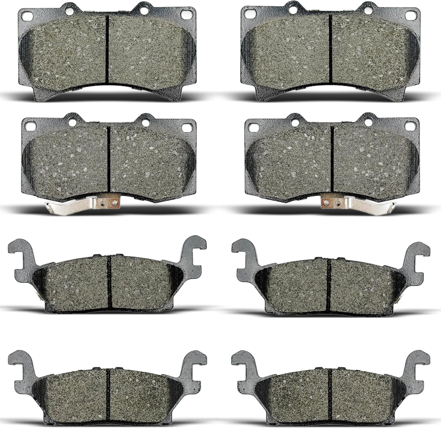 Front Rear Brake Pads Compatible with 2006-2010 HUMMER H3,for 2009-2010 HUMMER H3T (D1119 D1120)