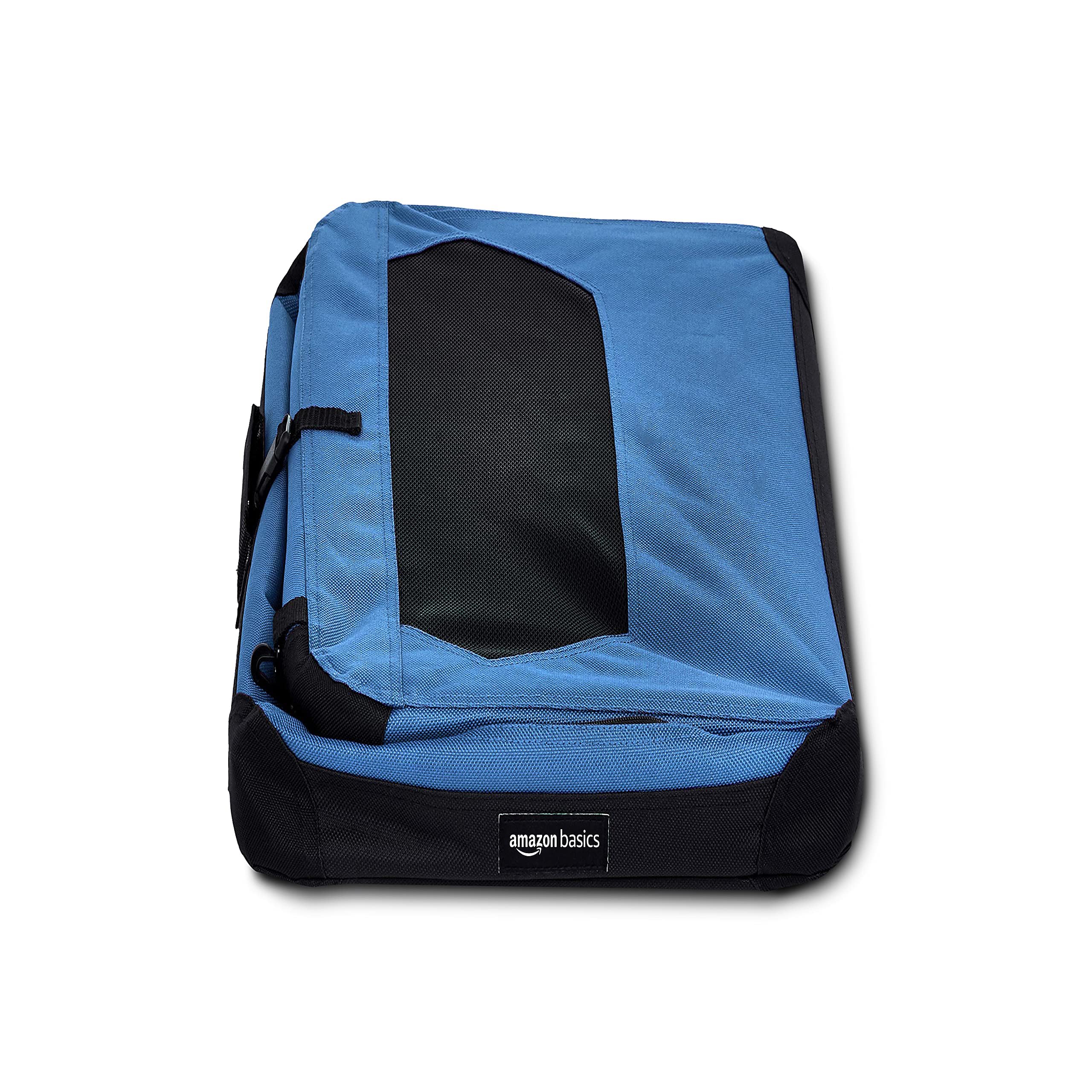 Amazon Basics - Trasportino Morbido Pieghevole per Animali Domestici, Alta qualità, 66 cm, Blu