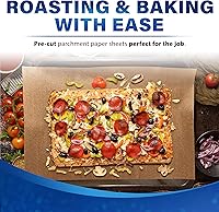 Vista 6 de Paterson Paper - Hojas de papel pergamino para hornear reutilizables de 16 x 24 pulgadas, sin blanquear, sin cromo, reutilizables, para panecillos
