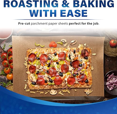 Miniatura 6 de Paterson Paper - Hojas de papel pergamino para hornear reutilizables de 16 x 24 pulgadas, sin blanquear, sin cromo, reutilizables, para panecillos y