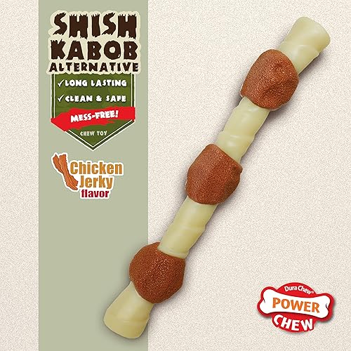 Miniatura 2 de Nylabone Power Chew Shish Kabob - Juguete de nailon alternativo para masticar, pollo, pequeño, regular (1 unidad)