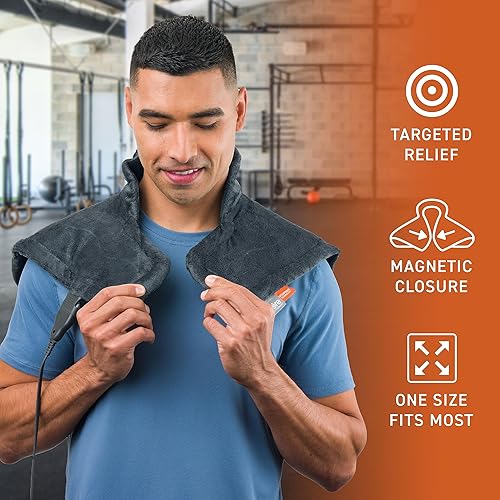 Vista 5 de Pure Enrichment PureRelief Pro - Almohadilla térmica infrarroja lejana para cuello y hombros, alivio muscular más profundo, 4 ajustes de calor