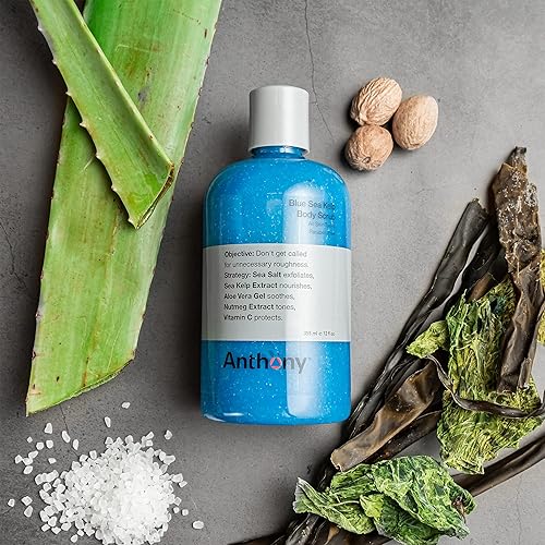 Miniatura 4 de Anthony Exfoliante corporal  Sal marina, vitamina C y aloe vera limpia profundamente, suaviza los parches ásperos y calma y protege la piel  Blue