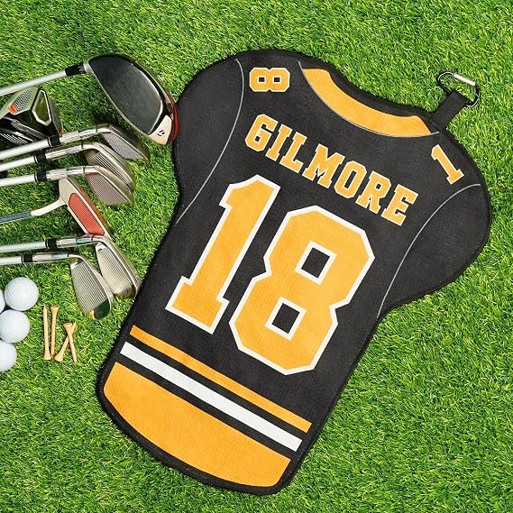 Funny Golf Towel with Clip No. 18 Jersey Golf Towels for Golf Bags for Men