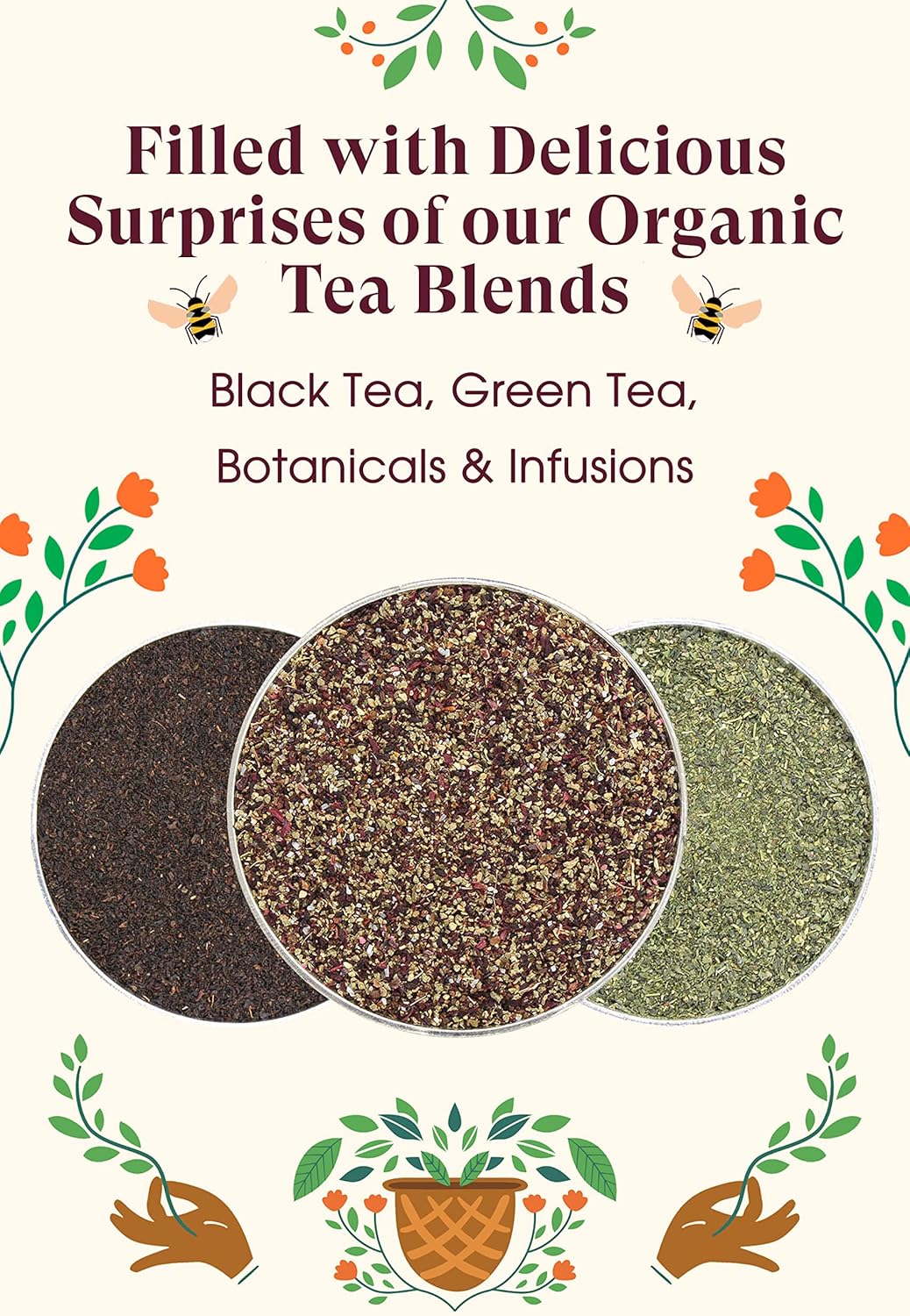 English Tea Shop Advent Calendar Trangular 25 Pyramid Biodegradable Tea Bags