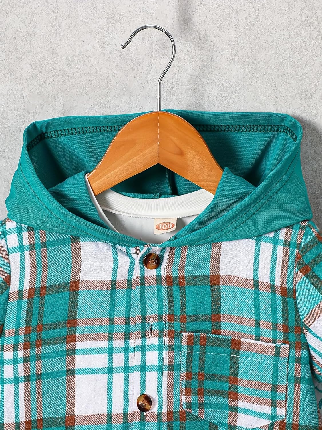 Boys 2 Pieces Clothing Shorts Set Short Sleeve Plaid Button Down Shirt and Cargo Shorts Set 4-12Y - Image 3