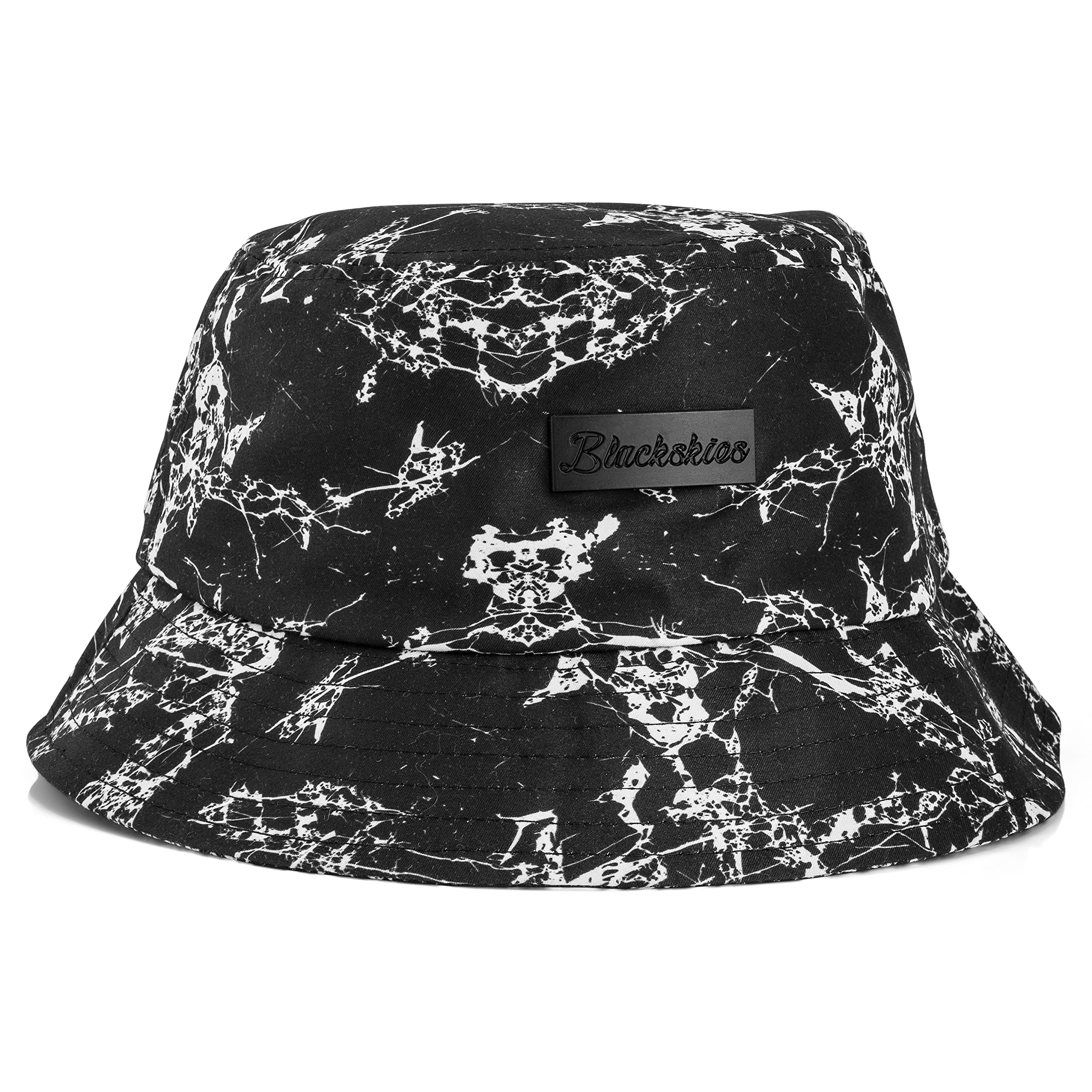 Blackskies Bucket Hat | Uomo Donna Cappello da Sole | Cappello da Pescatore con Motivo Floreale Estate Vacanze - Basecap Unisex Streetwear Outdoor Tempo Libero