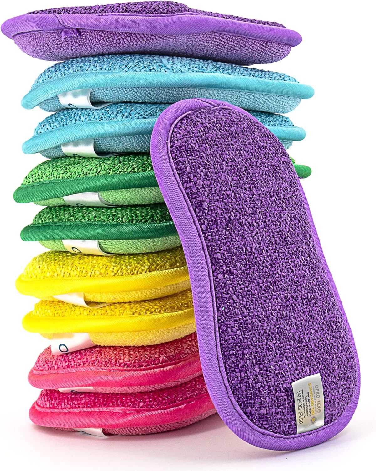Onutis 10 Kitchen Sponges Pack Washable and Reusable