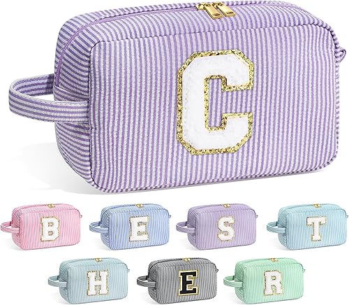 Miniatura 48 de YOOLIFE Estuche de Maquillaje con Inicial - Regalos de Cumpleaños para Mujeres, Niñas, Mamá, Hija, Amigas, Hermana, Profesora, Regalos de Propuesta