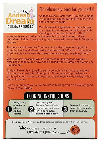 Miniatura 4 de ANDEAN DREAM Pasta Penne orgánica de cúrcuma y quinua, 8 onzas