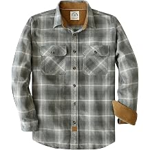 Dubinik 6 oz Flannel Shirt for Men Plaid Cotton Brushed Utilit Casual