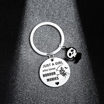 Funny Ghostface Keyrings Horror Movie Lovers Gifts for Fans Keyring Horror Keyring Merchandise Scream Merchandise Ghost Face Key Ring Christmas Birthday Gift Spooky Basket Stuffers for Women