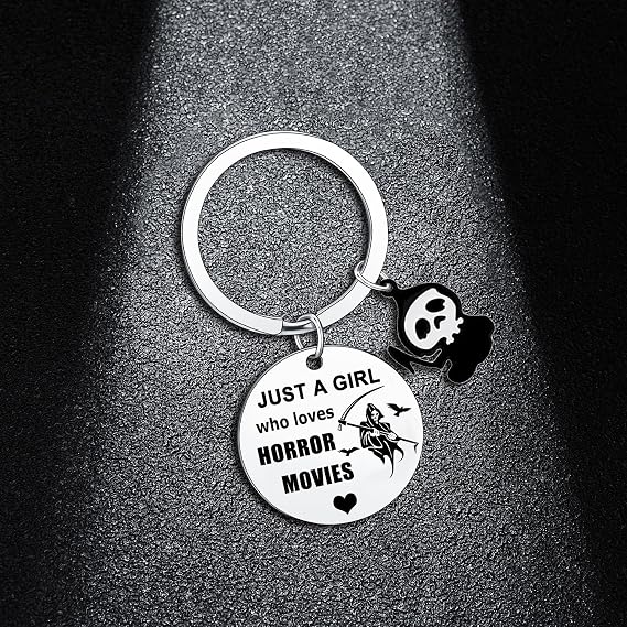 Funny Ghostface Keyrings Horror Movie Lovers Gifts for Fans Keyring Horror Keyring Merchandise Scream Merchandise Ghost Face Key Ring Christmas Birthday Gift Spooky Basket Stuffers for Women