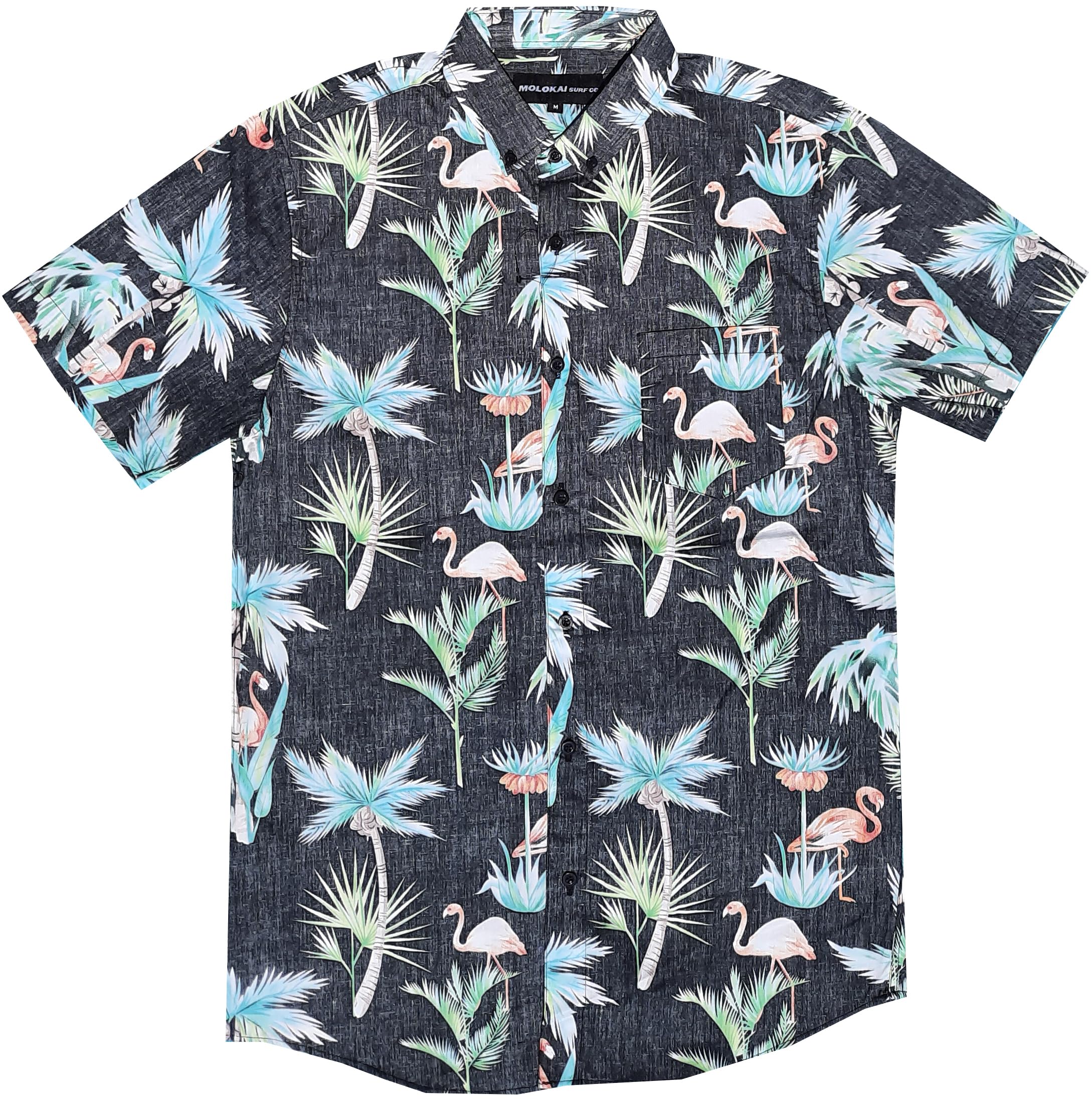Molokai Surf Button Down Slim Fit Hawaiian Short Sleeve Shirts