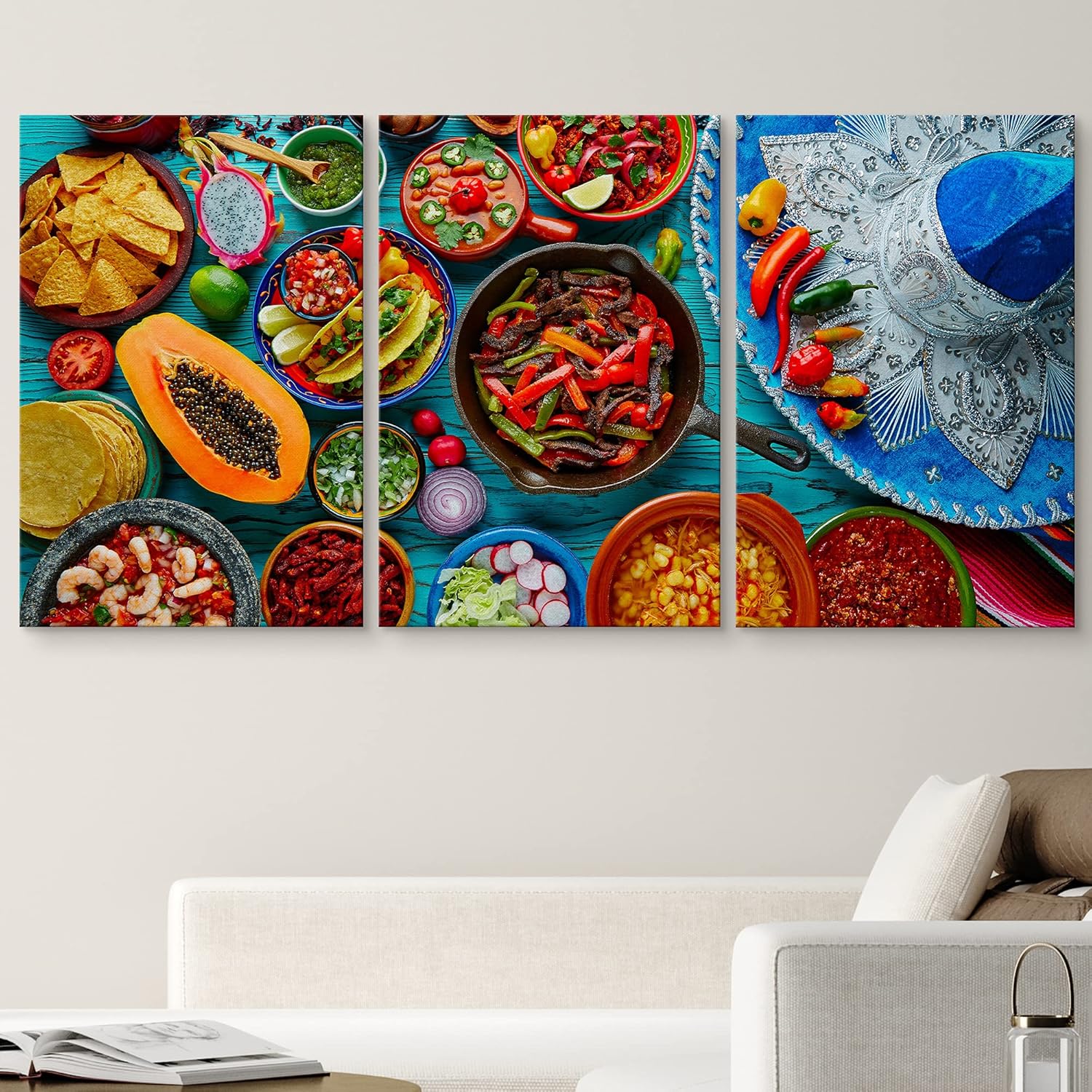 Rеvіеw Dіѕсоunt wall26 Canvas Print Wall Art Set Mexican Inspired Food Variety Food Cultural Photography Realism Rustic Landscape Colorful Multicolor Ultra for Living Room, Bedroom, Office - 16x24x3