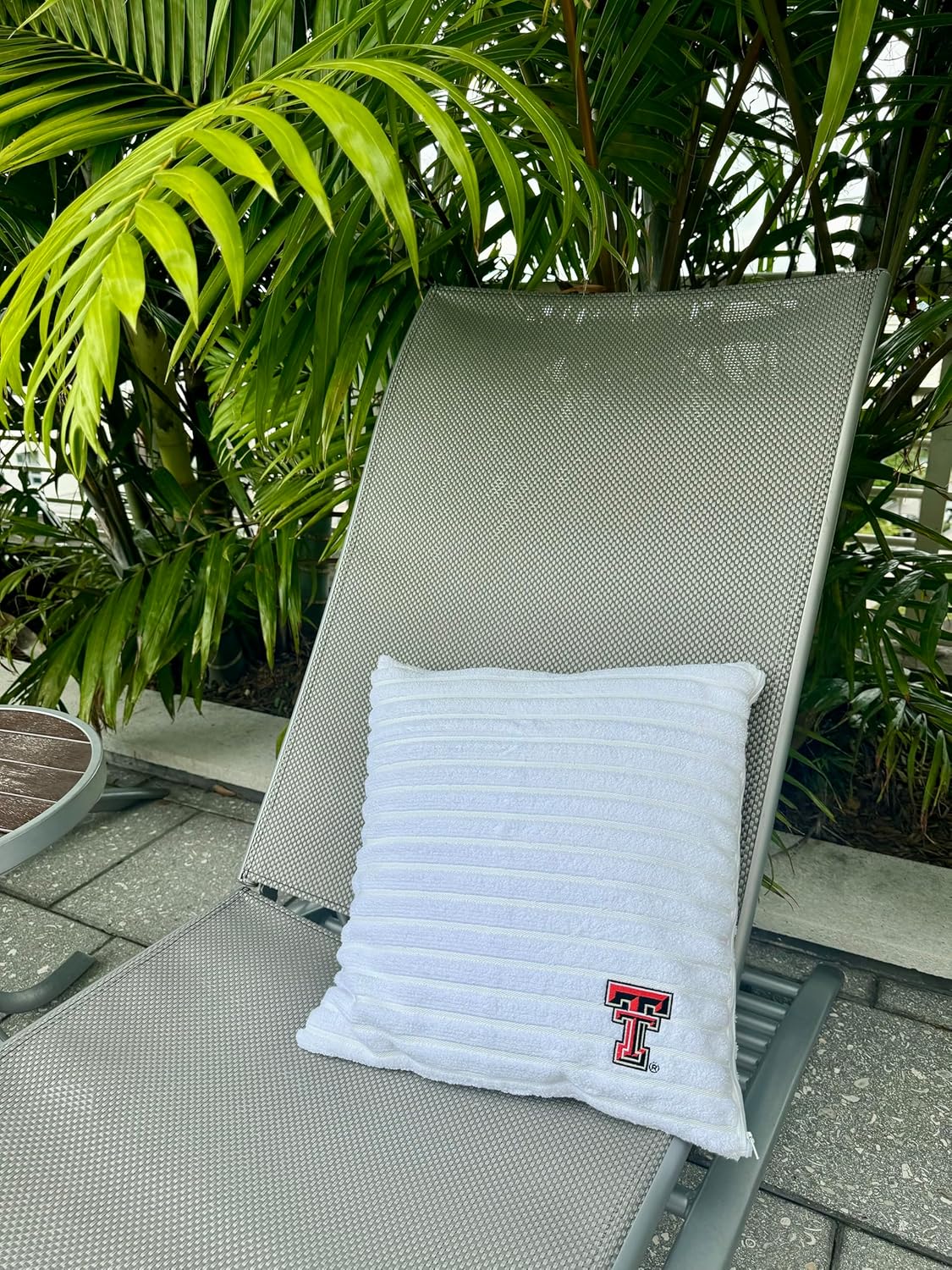 Texas Tech University Officially Licensed Brazilian Beach/Pool Pillow Cover Set (2 Piece) 17.7 x 17.7 600 GSM - 100% Cotton Loops (Ŧ Wreck 'em Tech!)