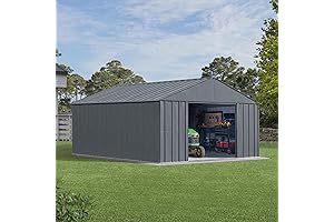 Arrow Classic Metal Shed, 10 by 14: A Roomy Retreat for All Your Storage Needs.