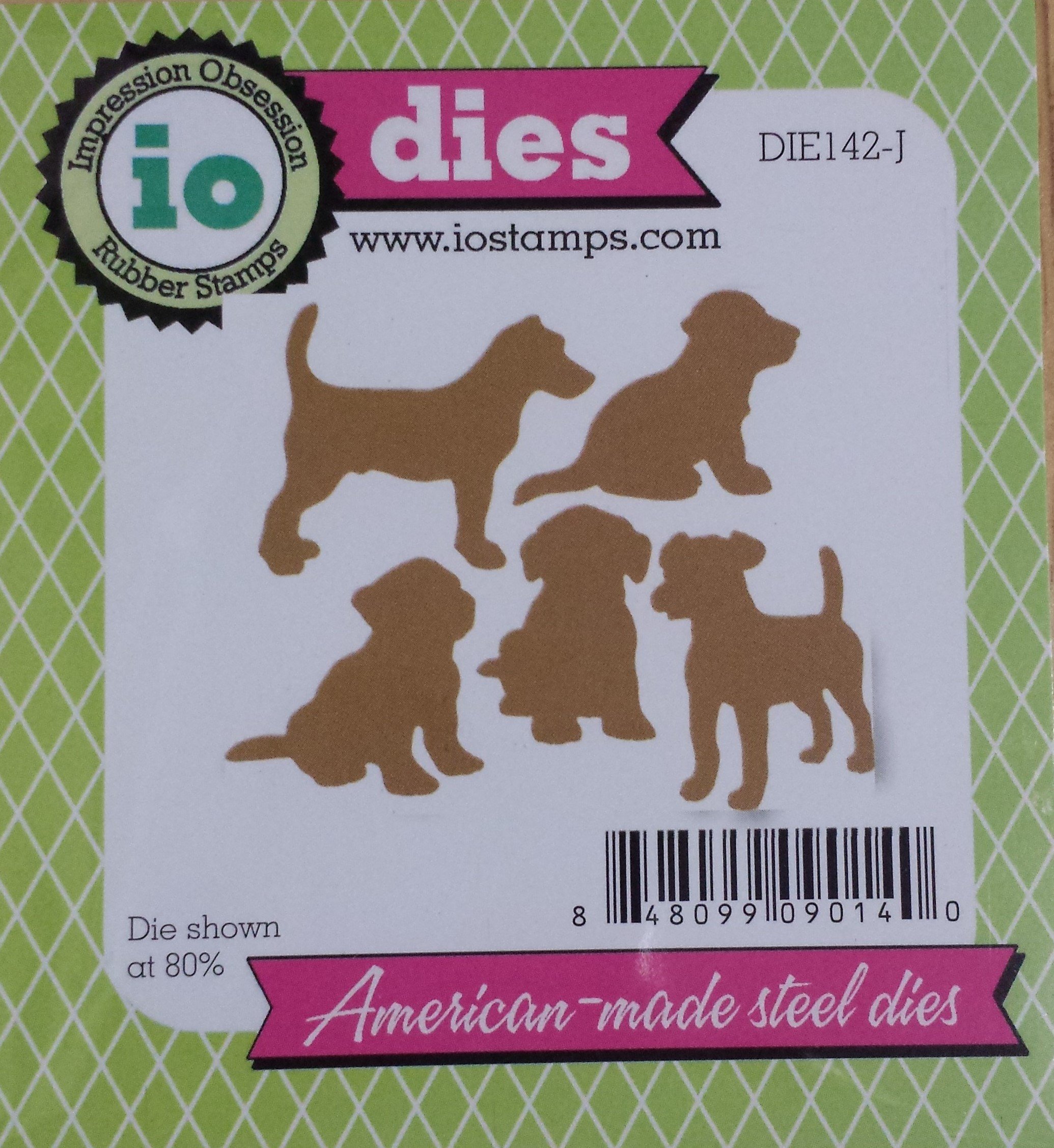 Impression Obsession io Steel Die DIE142-J Puppy Set Die US American Made
