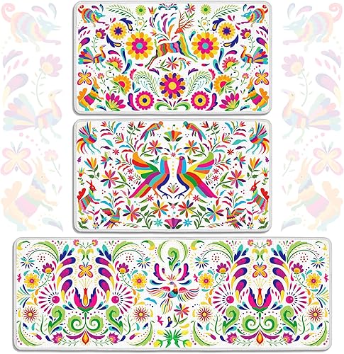 Miniatura 19 de Juego de 3 Alfombras y Tapetes Góticos para Cocina Vintage Gótico Calabaza Espeluznante Alfombra Antideslizante Retro Esqueleto Bruja Murciélago