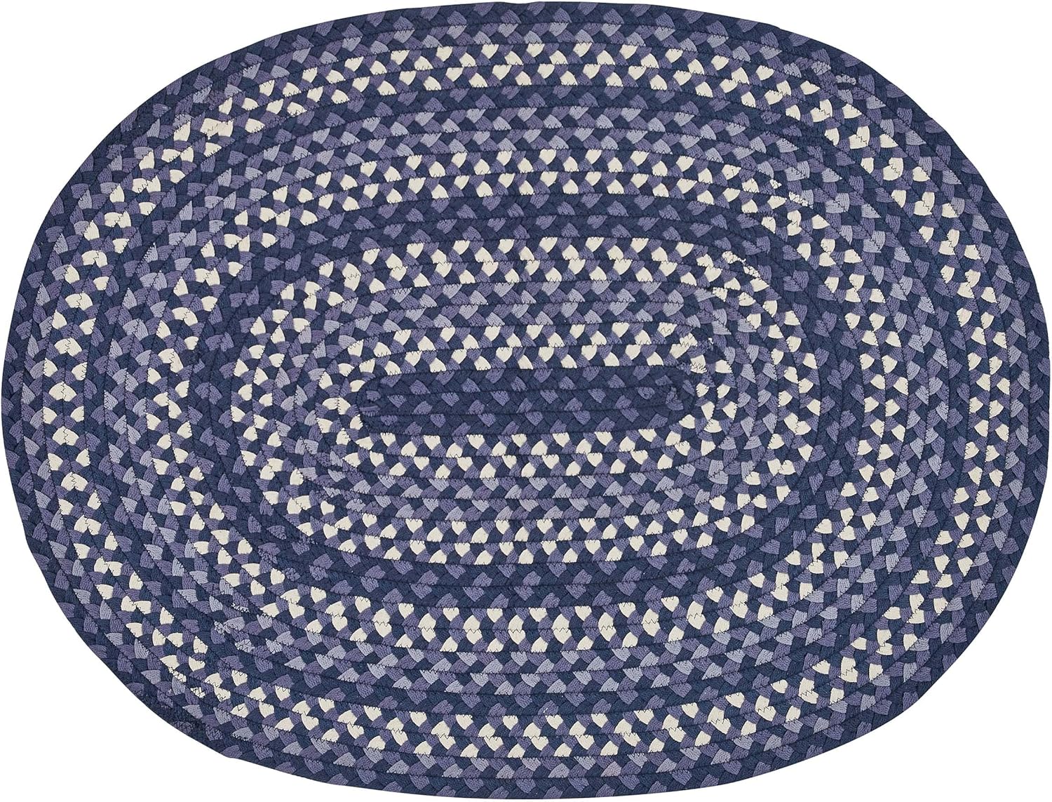Park Designs Bluestone Braided Oval Rug 32" x 42", Blue and Cream Area Rug for Living Room, Bedroom, or Kitchen, Complements Seasonal, Country, and Modern Farmhouse Decor Styles