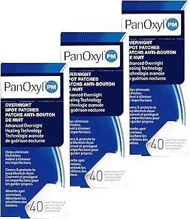 PanOxyl PM Patches 3 Pack (120 Count) PM Patches Bundle